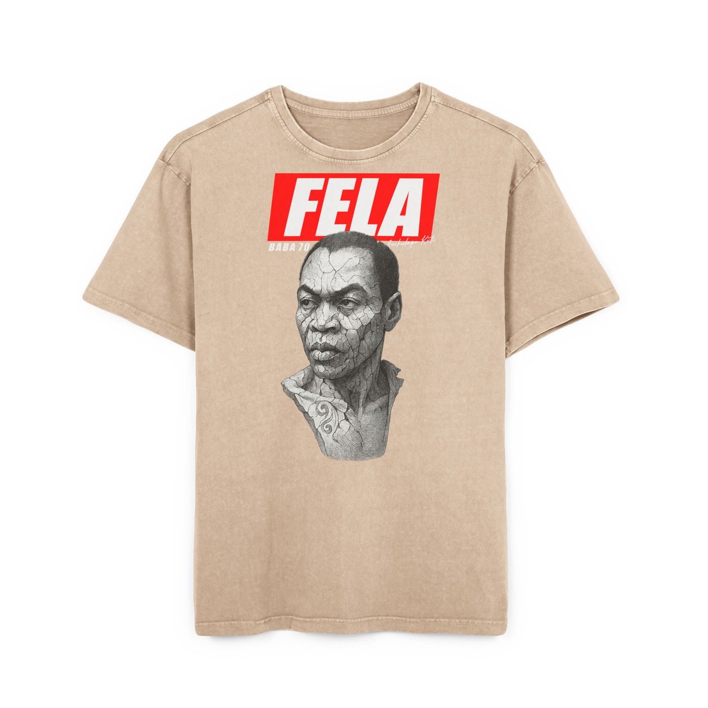 A stylish tribute to Fela Kuti, perfect for music and culture lovers.