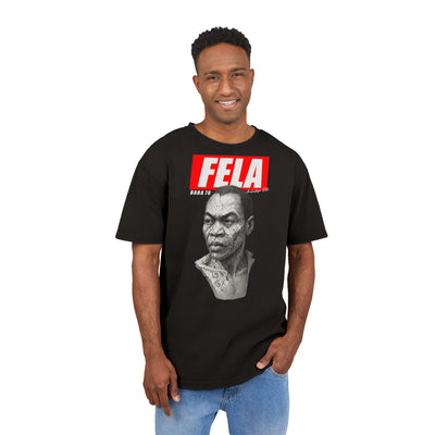 Celebrate Afrobeat legends with this bold Fela-inspired unisex cotton tee.