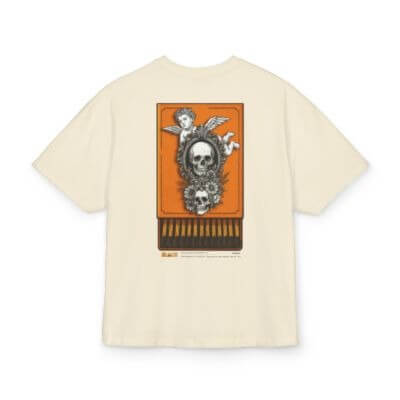 Classic unisex box tee with a spooky Halloween twist.